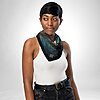 Luxury Designer Poly Silk Scarf | Soft & Lightweight Starry Night 02