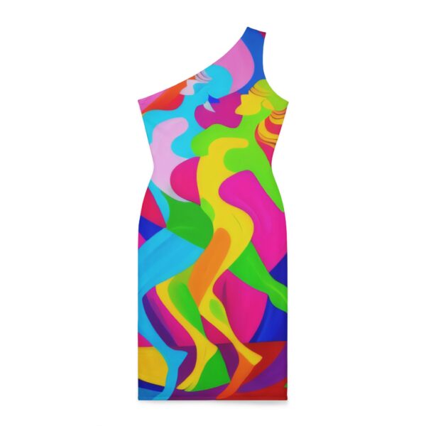 Elegant dress,one shoulder dress,artistic dress,perfect dress,stylish dress,sleevless dress,party wear dress,designer dress,printed dress,Perfect Fit dress,hazelglow,hazel glow,party wear