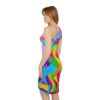 Elegant dress,one shoulder dress,artistic dress,perfect dress,stylish dress,sleevless dress,party wear dress,designer dress,printed dress,Perfect Fit dress,hazelglow,hazel glow,party wear