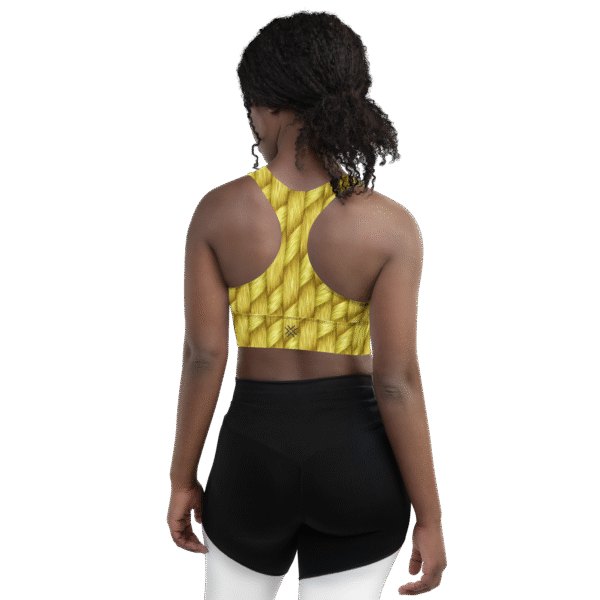 Designer Longline Sports Bra Golden Weave by Brand Hazelglow
