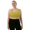 Designer Longline Sports Bra Golden Weave by Brand Hazelglow