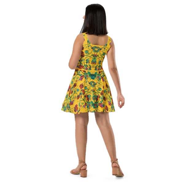 Skater Dress Designer Print Collection Yellow