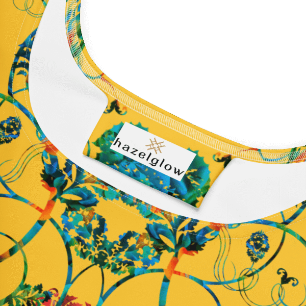 Skater Dress Designer Print Collection Yellow