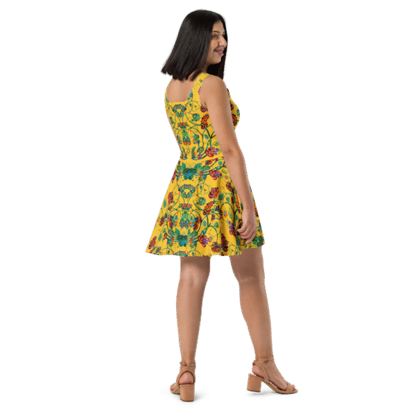 Skater Dress Designer Print Collection Yellow