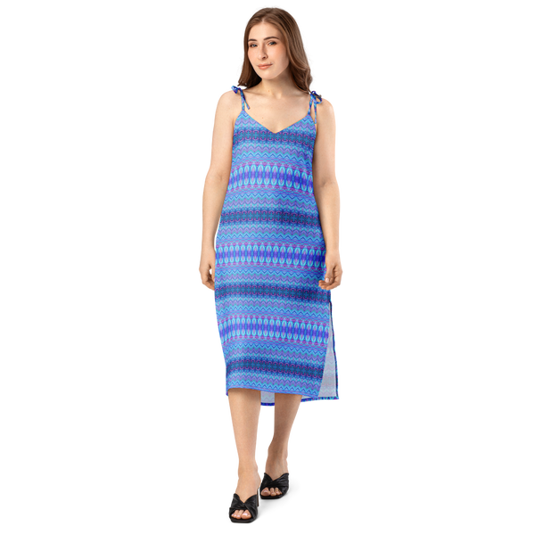 Tie-strap midi dress