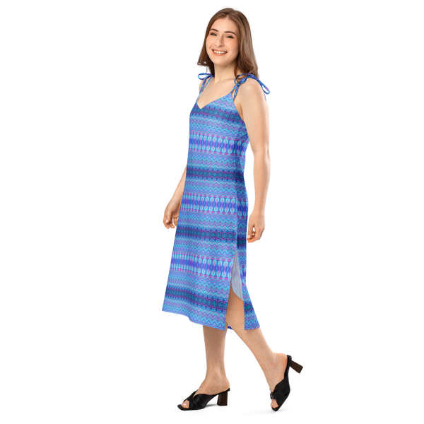 Tie-strap midi dress