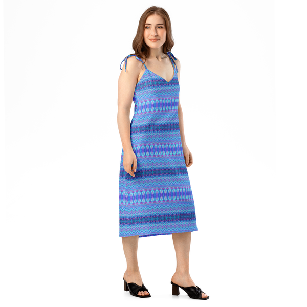 Tie-strap midi dress